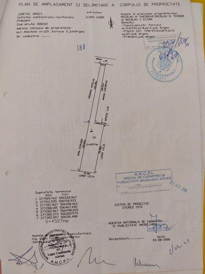 Teren de 4500 mp, în Priboieni