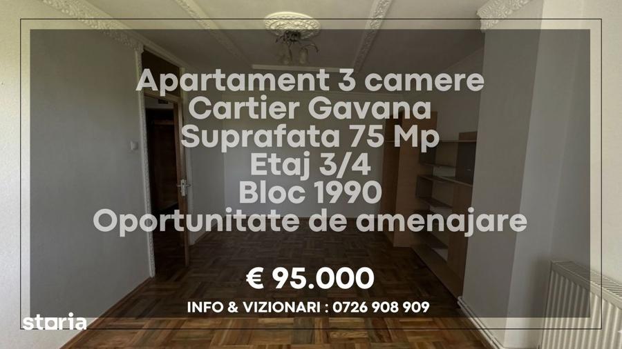 Apartament decomandat 3 camere Gavana - 3
