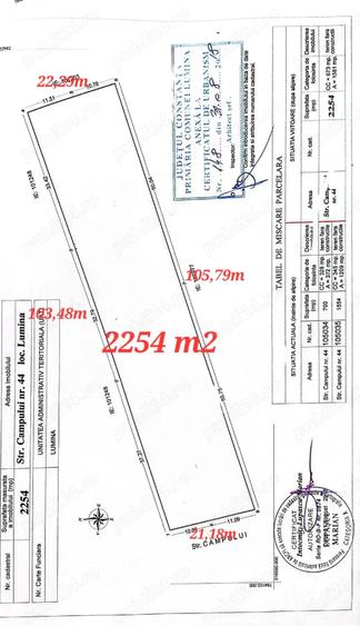Teren de 2254 mp, în Lumina