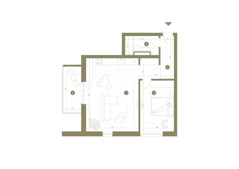 Apartament cu 2 camere în Pârneava