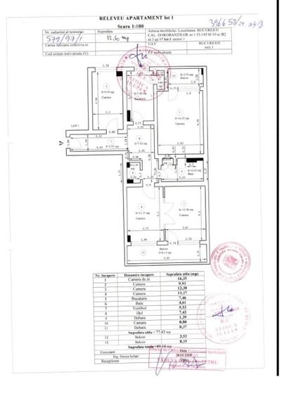 Apartament cu 3 camere decomandat în Dorobanți
