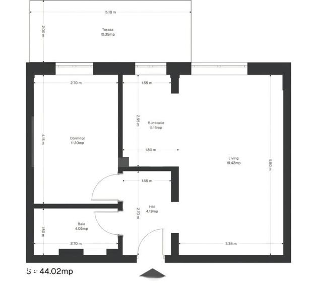 Apartament cu 2 camere în Ghirodei