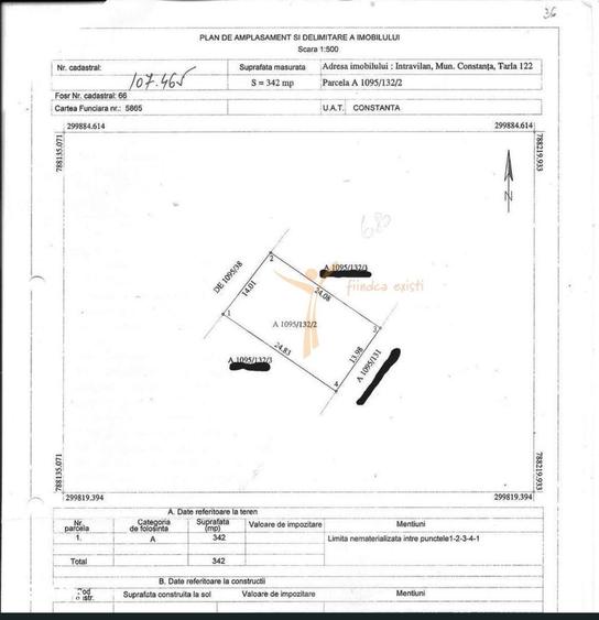 Teren Construcții intravilan de 342 mp, în Km 5