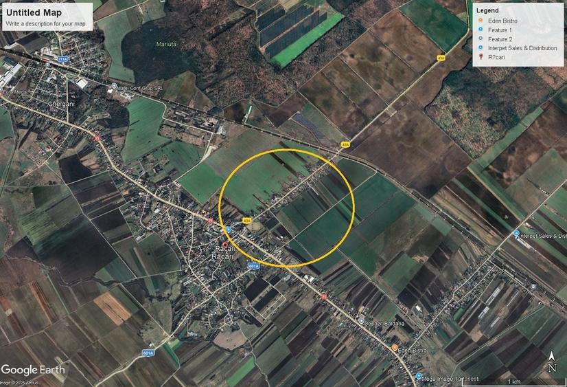 Teren Construcții intravilan de 9884 mp, în Răcari