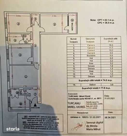 Apartament cu 4 camere în Precista