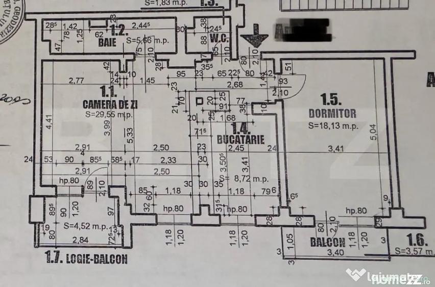 Apartament de 2 camere, 72 mp, decomandat, 2 bai, cartier La - 2