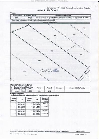 Teren Construcții intravilan de 3633 mp, în Centura