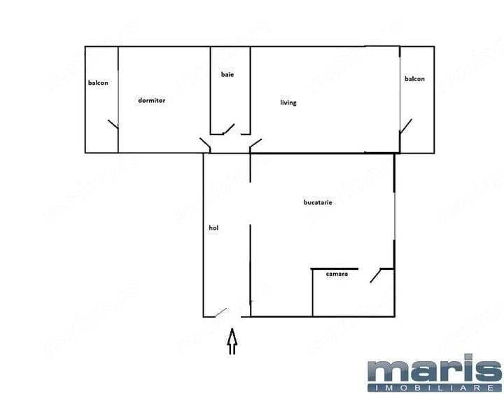 Apartament cu 2 camere decomandat în Tudor Vladimirescu