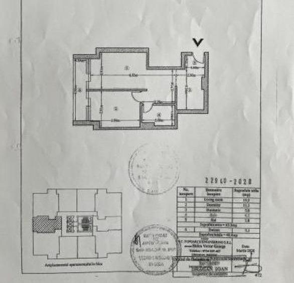 Apartament cu 2 camere semidecomandat, mobilat în Liviu Rebreanu