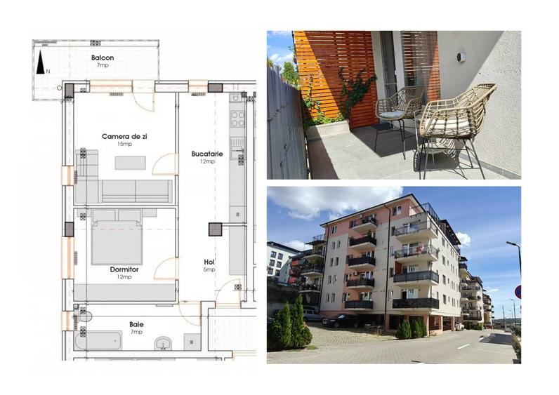 Apartament cu 2 camere decomandat în Baciu