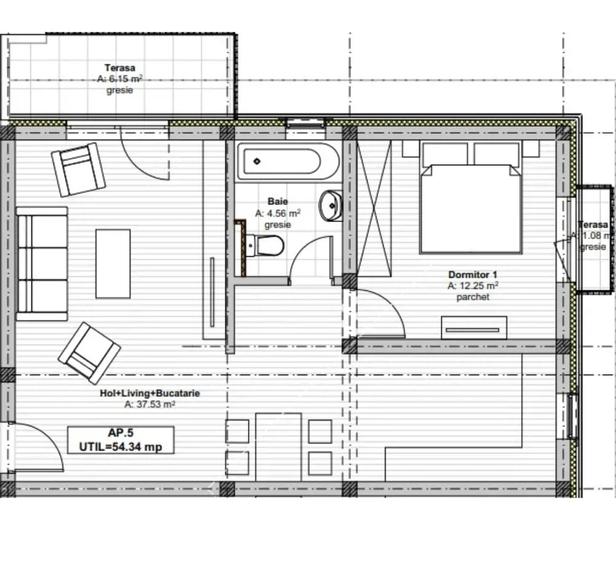 Apartament cu 4 camere în Giarmata