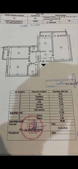 Apartament cu 3 camere decomandat în Central