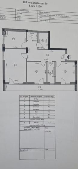 Apartament cu 3 camere decomandat, mobilat în Tractorul