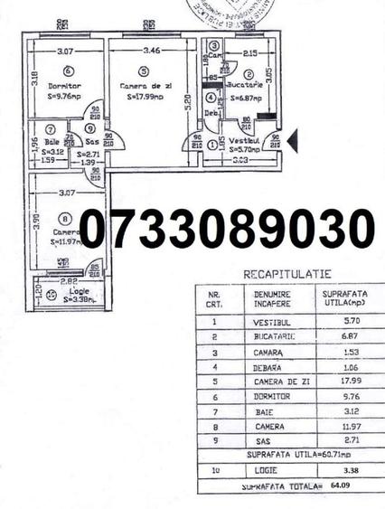 Apartament cu 2 camere semidecomandat în Valea Ialomiței
