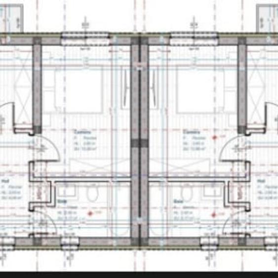 Duplex cu 4 camere cu Canalizare în Florești