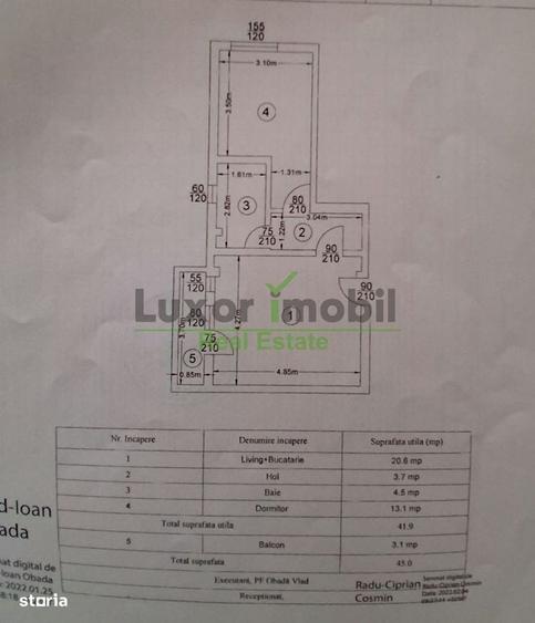 Apartament cu 2 camere decomandat în Central