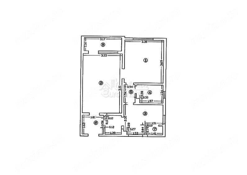 Apartament cu 2 camere semidecomandat în Sud