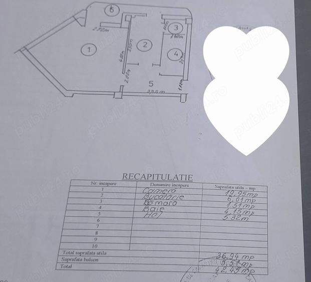 Garsonieră decomandată în Central