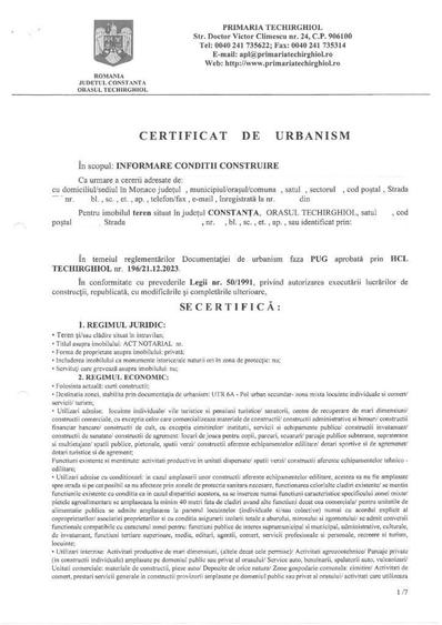 Teren de 993 mp, în Central