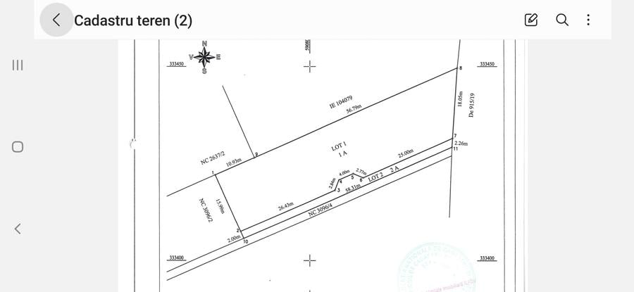 Teren Construcții intravilan de 1004 mp, în Est