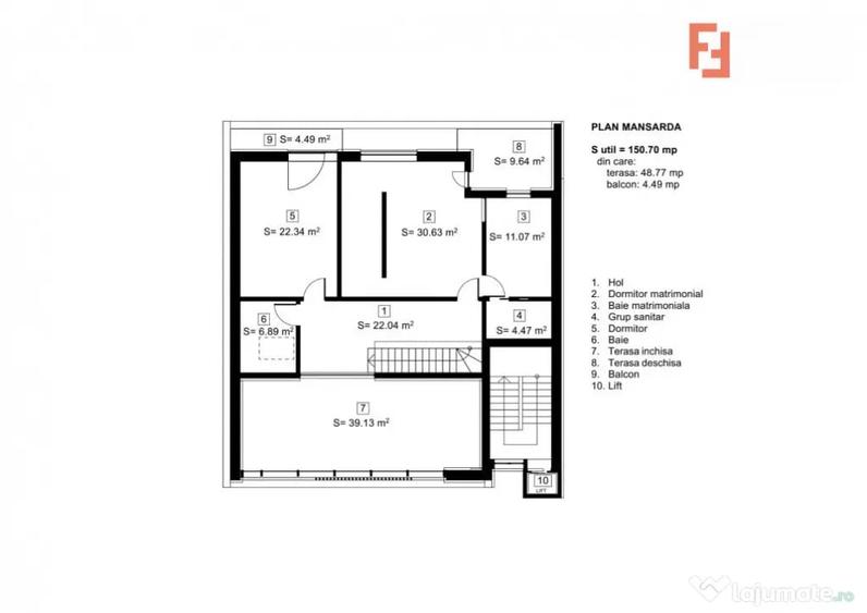 Apartament cu 7 camere decomandat în Olimpia-Stadion