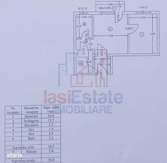 Apartament 2 camere Podu Ros - Colegiul Racovita etaj intermediar - 1