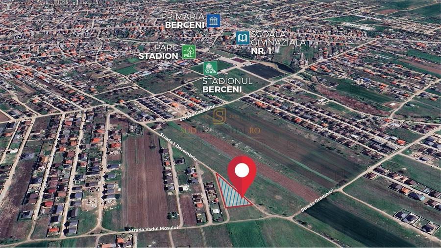 Teren Construcții intravilan de 1250 mp, în Berceni