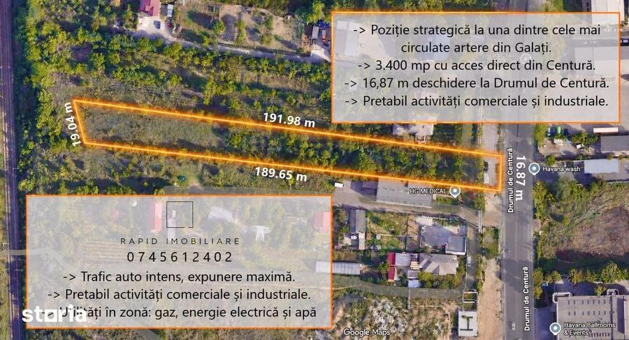 Teren de 3400 mp, în Central