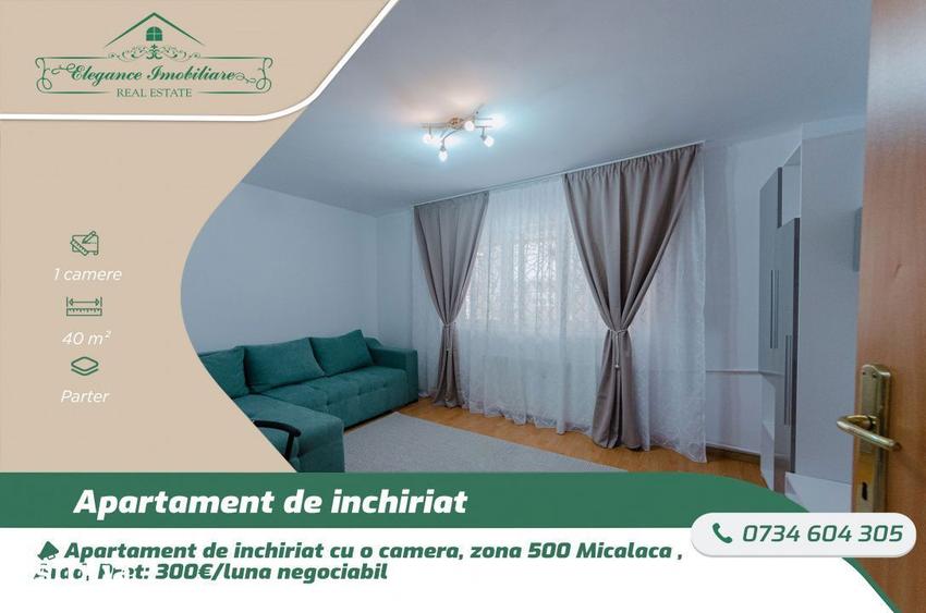 Garsonieră decomandată, mobilată în Micălaca