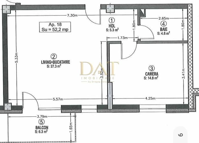 Apartament cu 2 camere semidecomandat, mobilat în Iris