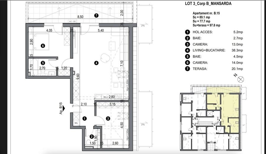 Apartament cu 2 camere decomandat în Freidorf