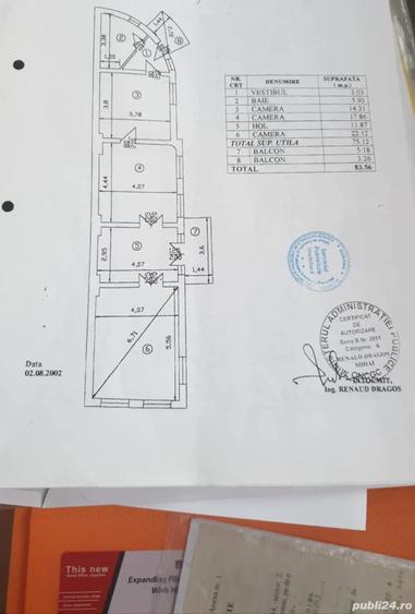 Apartament cu 3 camere nedecomandat în Armeneasca