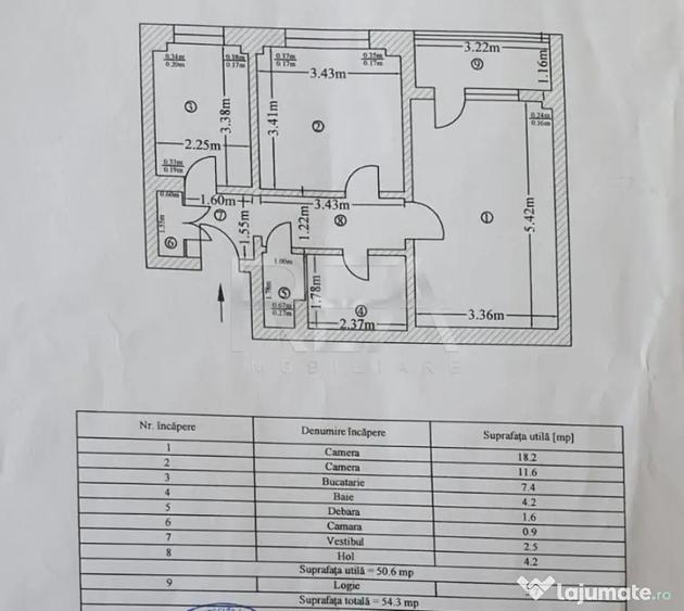Apartament cu 2 camere decomandat în Rahova