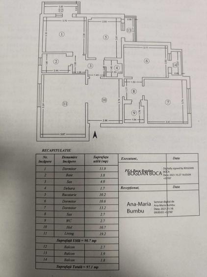 Apartament cu 4 camere decomandat în Dacia