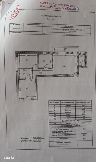 Apartament cu 3 camere decomandat în Central