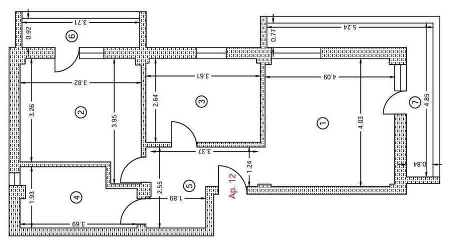 Apartament cu 2 camere decomandat în Central