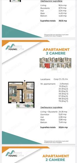Apartament cu 2 camere decomandat în Central