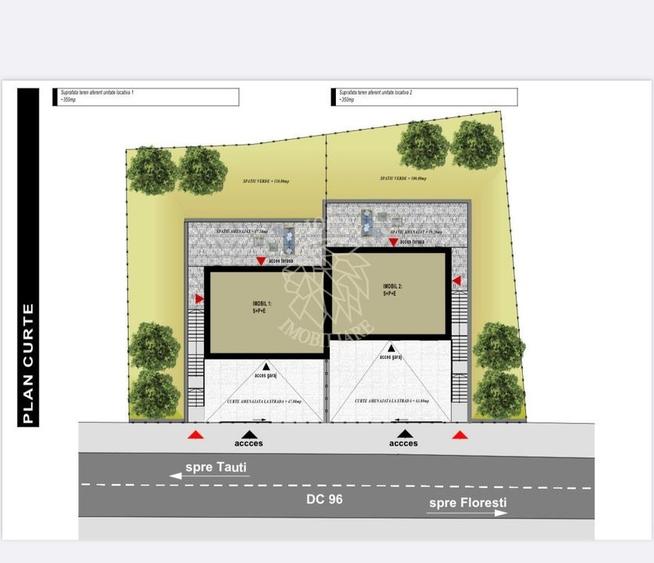 Duplex cu 4 camere cu Canalizare în Tăuți