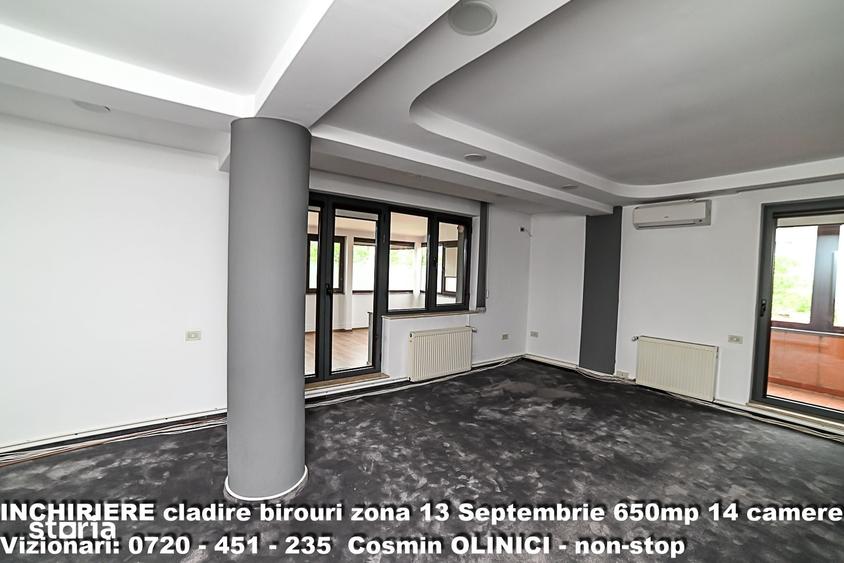 Spatii birouri de inchiriat zona 13 Septembrie I S+P+3 I 650 util - 13
