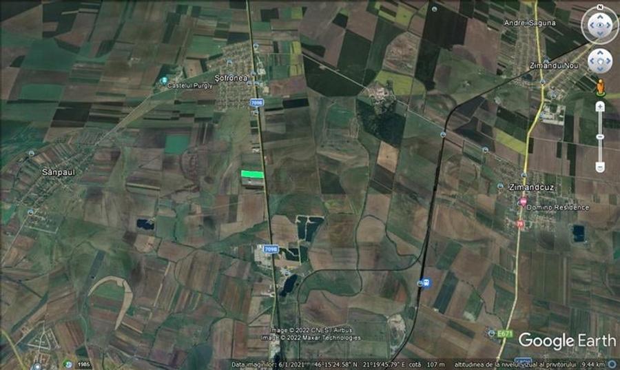 Teren agricol extravilan de 40700 mp, în Exterior Nord