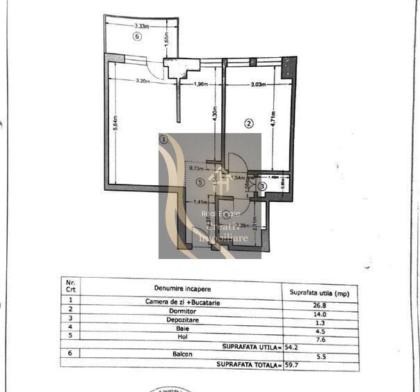2 camere, 54 mp, parcare subterană, Moghioros Park Residence - 6