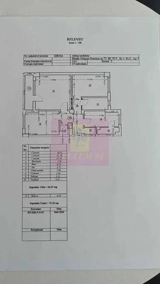 Apartament cu 3 camere semidecomandat în Lacul Tei