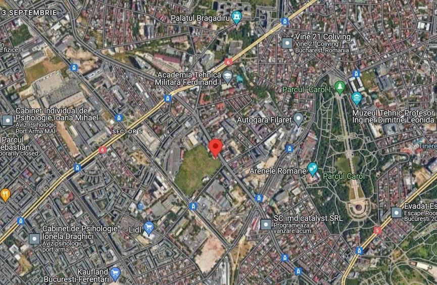 Teren Construcții intravilan de 910 mp, în Parcul Carol