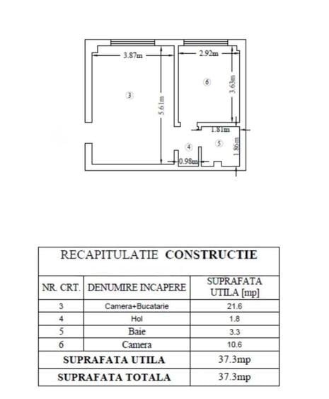 Birou, de 37.299999237061 mp, în Păcurari