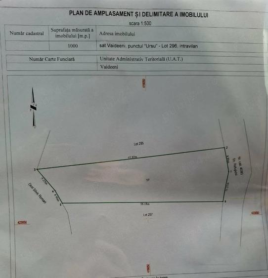 Teren de 2000 mp, în Central