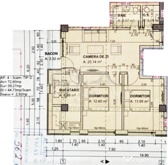 APARTAMENT 3 CAMERE - BLOC NOU CALEA GIULESTI - 1