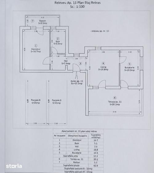 COMISION 0% | 2 Camere Giroc | 57,2 mp | Terasa 20,2 mp | 2 parcari - 9