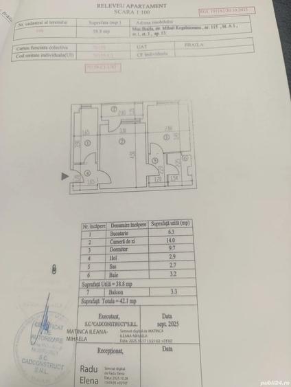 Apartament cu 2 camere semidecomandat în Central