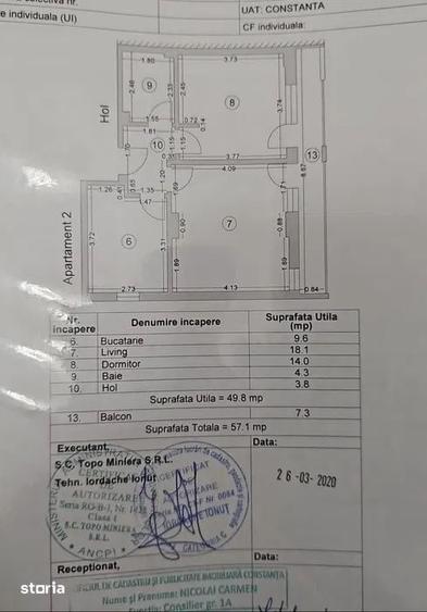 Apartament cu 2 camere decomandat în Central