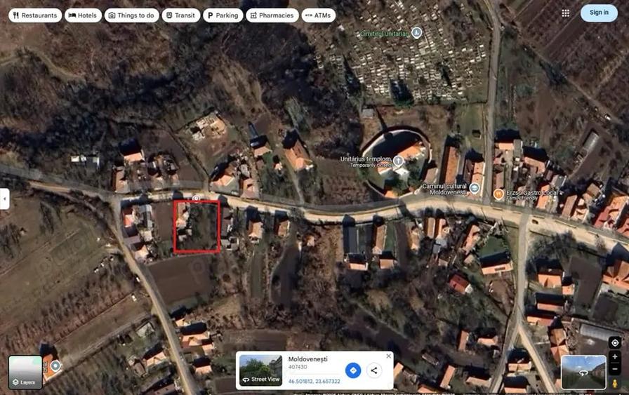 Casă cu 2 camere cu Teren 1053 Mp în Moldovenești